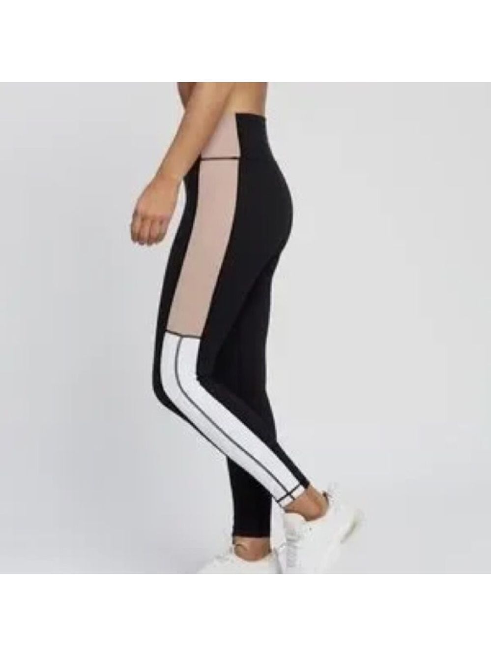 ALLFENIX Heidi Chic Black and Tan Women's Leggings Size Small